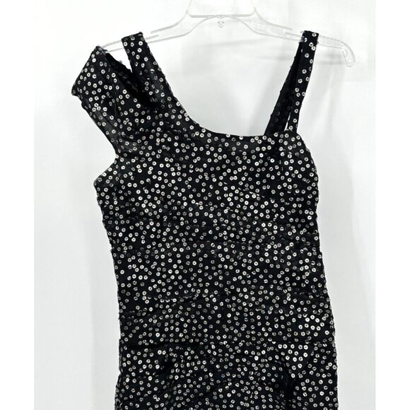 NEW ISABEL MARANT dress mini sequins spring summer 2014 asymmetrical black 42 XL - Picture 4 of 14